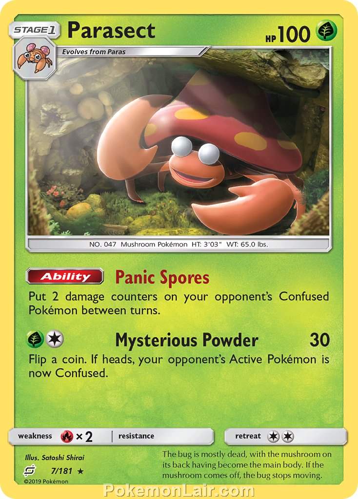 2019 Pokemon Trading Card Game Team Up Price List – 7 Parasect
