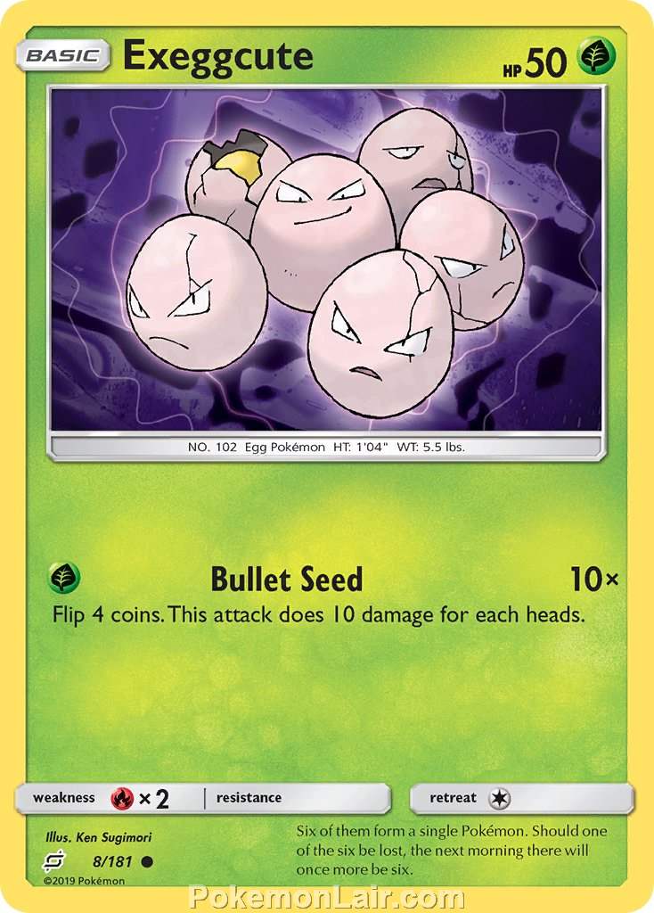 2019 Pokemon Trading Card Game Team Up Price List – 8 Exeggcute