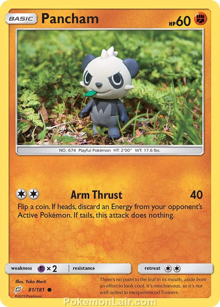 2019 Pokemon Trading Card Game Team Up Price List – 81 Pancham