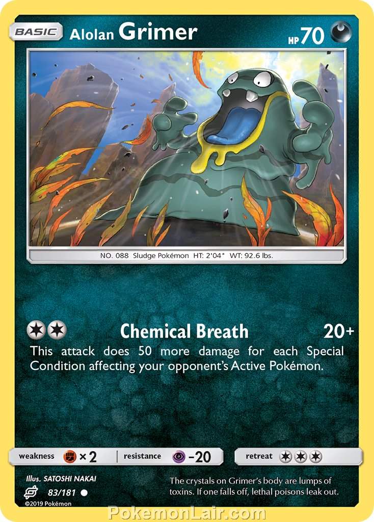 2019 Pokemon Trading Card Game Team Up Price List – 83 Alolan Grimer