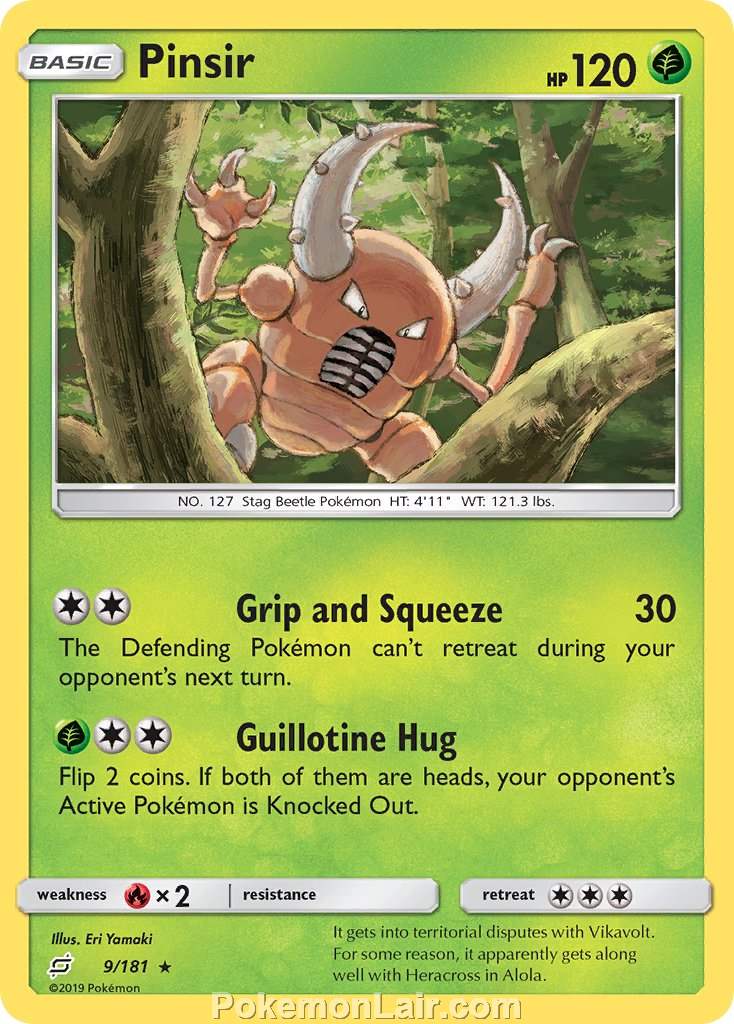 2019 Pokemon Trading Card Game Team Up Price List – 9 Pinsir