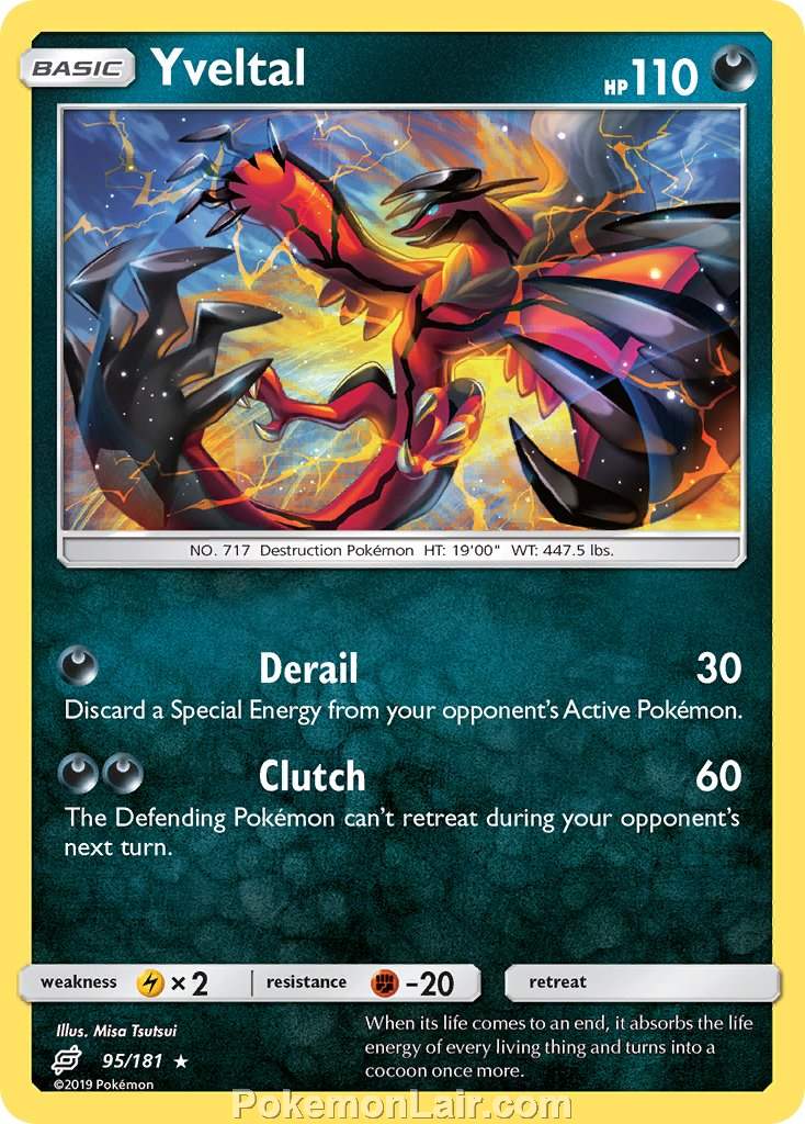 2019 Pokemon Trading Card Game Team Up Price List – 95 Yveltal