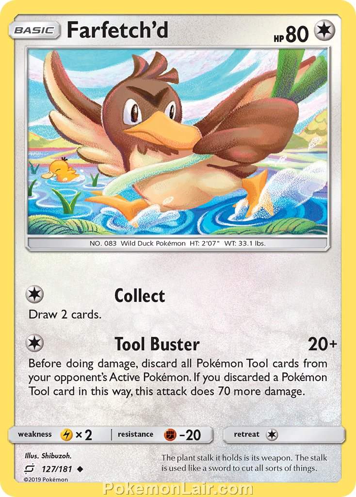 2019 Pokemon Trading Card Game Team Up Set – 127 Farfetchd