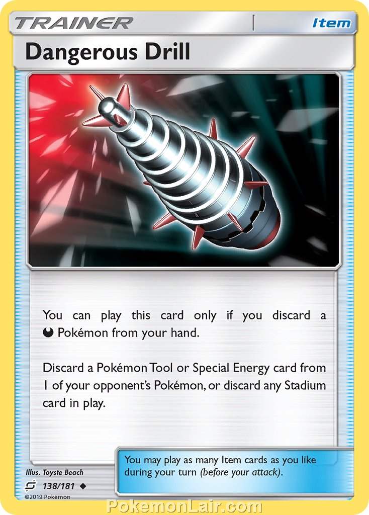 2019 Pokemon Trading Card Game Team Up Set – 138 Dangerous Drill