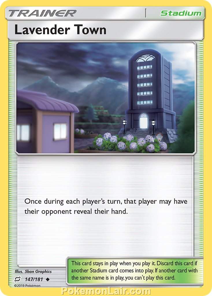 2019 Pokemon Trading Card Game Team Up Set – 147 Lavender Town