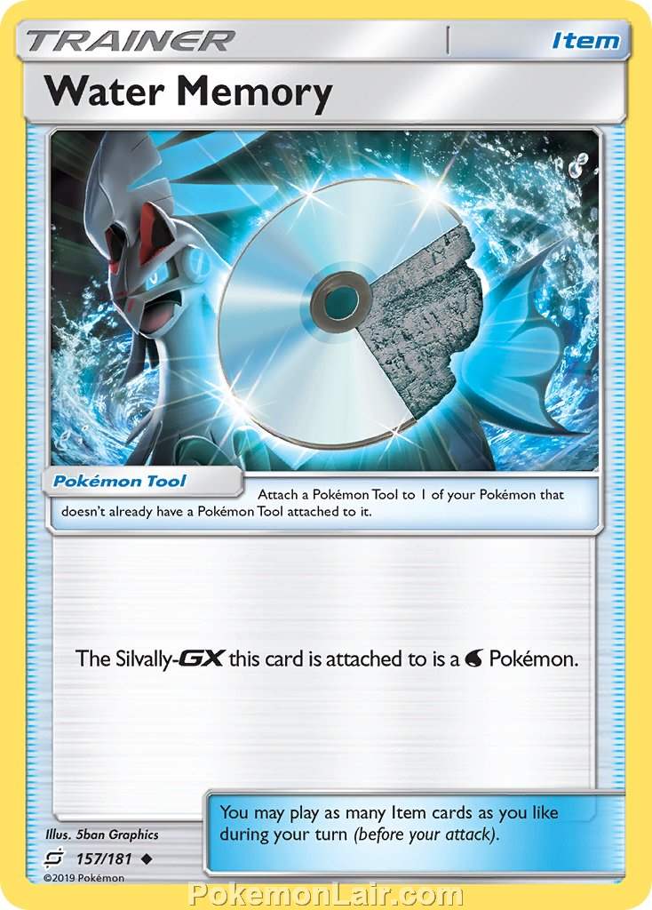 2019 Pokemon Trading Card Game Team Up Set – 157 Water Memory