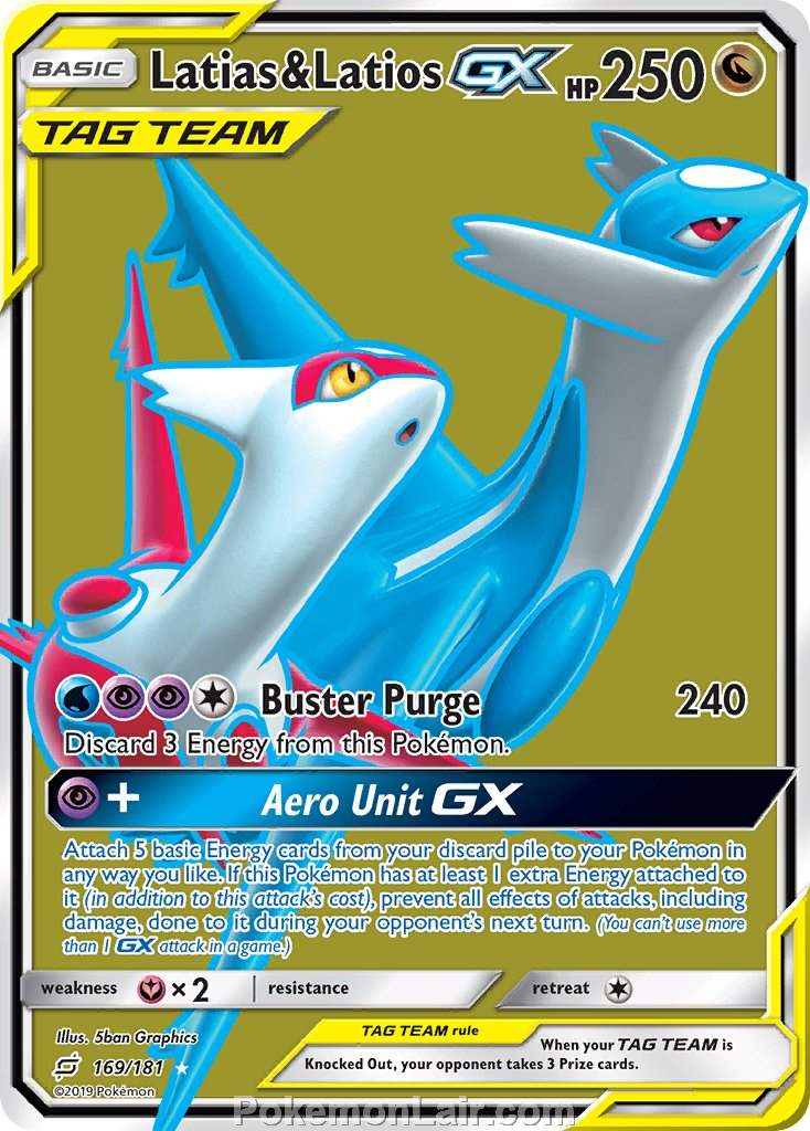 2019 Pokemon Trading Card Game Team Up Set – 169 Latias Latios GX