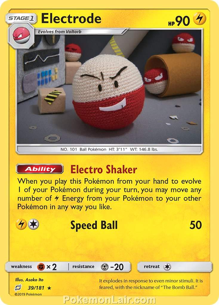 2019 Pokemon Trading Card Game Team Up Set – 39 Electrode