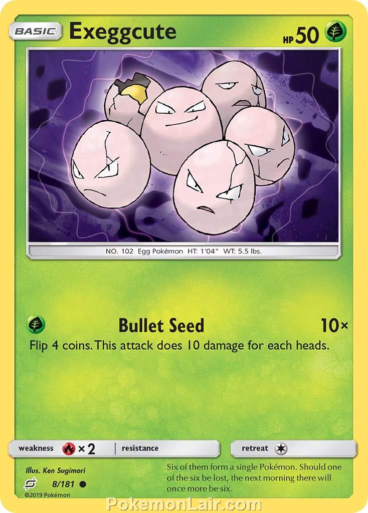 2019 Pokemon Trading Card Game Team Up Set – 8 Exeggcute