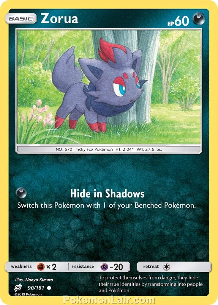 2019 Pokemon Trading Card Game Team Up Set – 90 Zorua