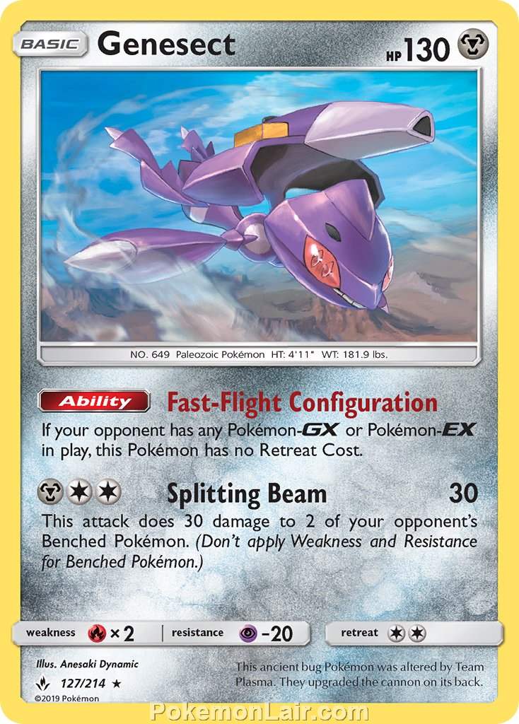 2019 Pokemon Trading Card Game Unbroken Bonds Price List – 127 Genesect