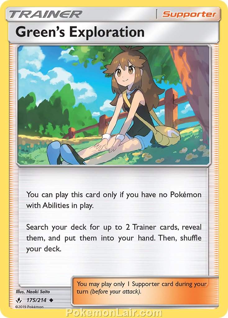 2019 Pokemon Trading Card Game Unbroken Bonds Price List – 175 Greens Exploration