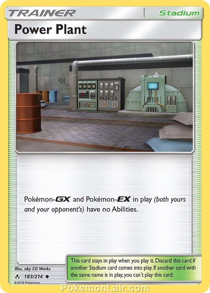 2019 Pokemon Trading Card Game Unbroken Bonds Price List – 183 Power Plant