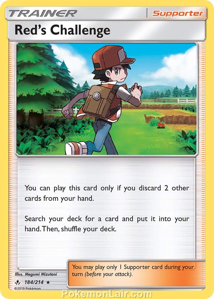 2019 Pokemon Trading Card Game Unbroken Bonds Price List – 184 Reds Challenge