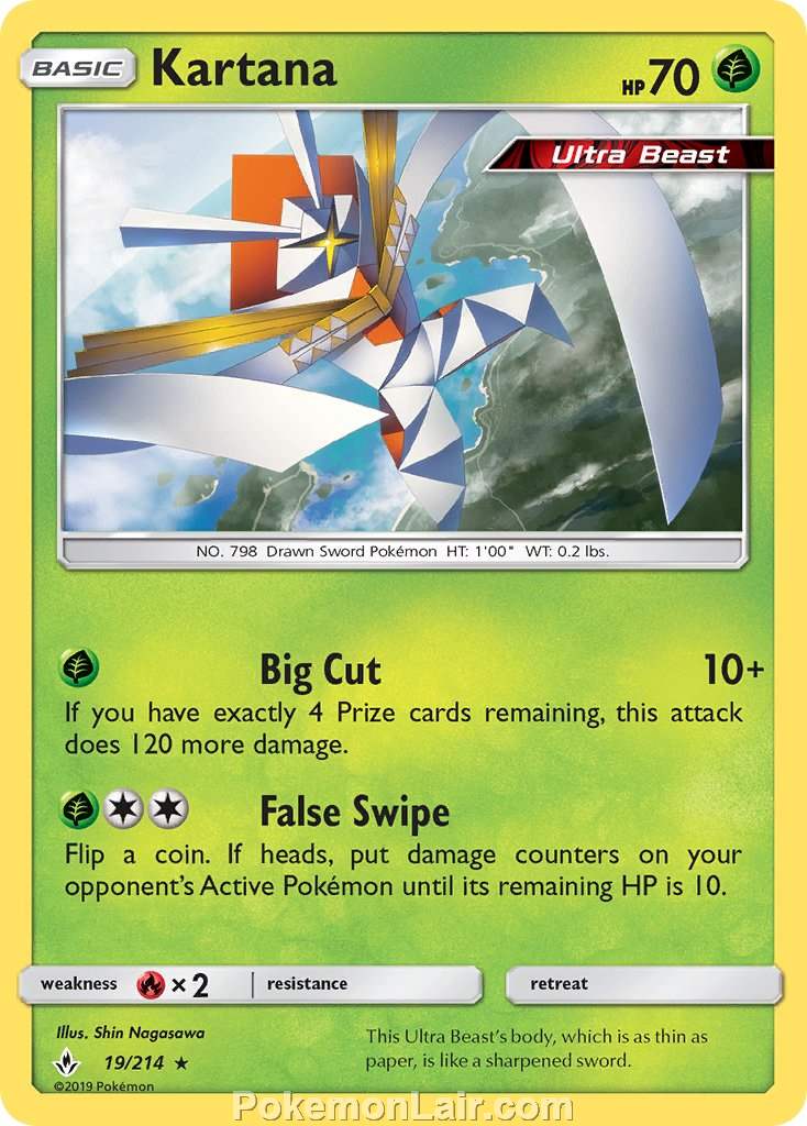 2019 Pokemon Trading Card Game Unbroken Bonds Price List – 19 Kartana