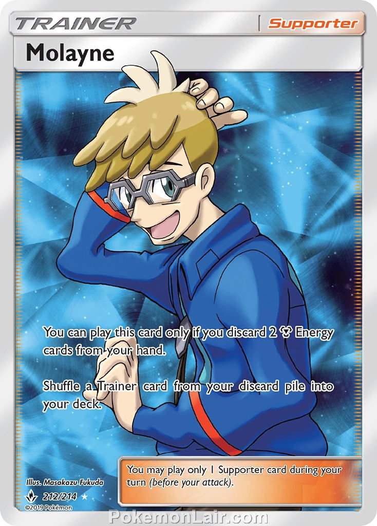 2019 Pokemon Trading Card Game Unbroken Bonds Price List – 212 Molayne