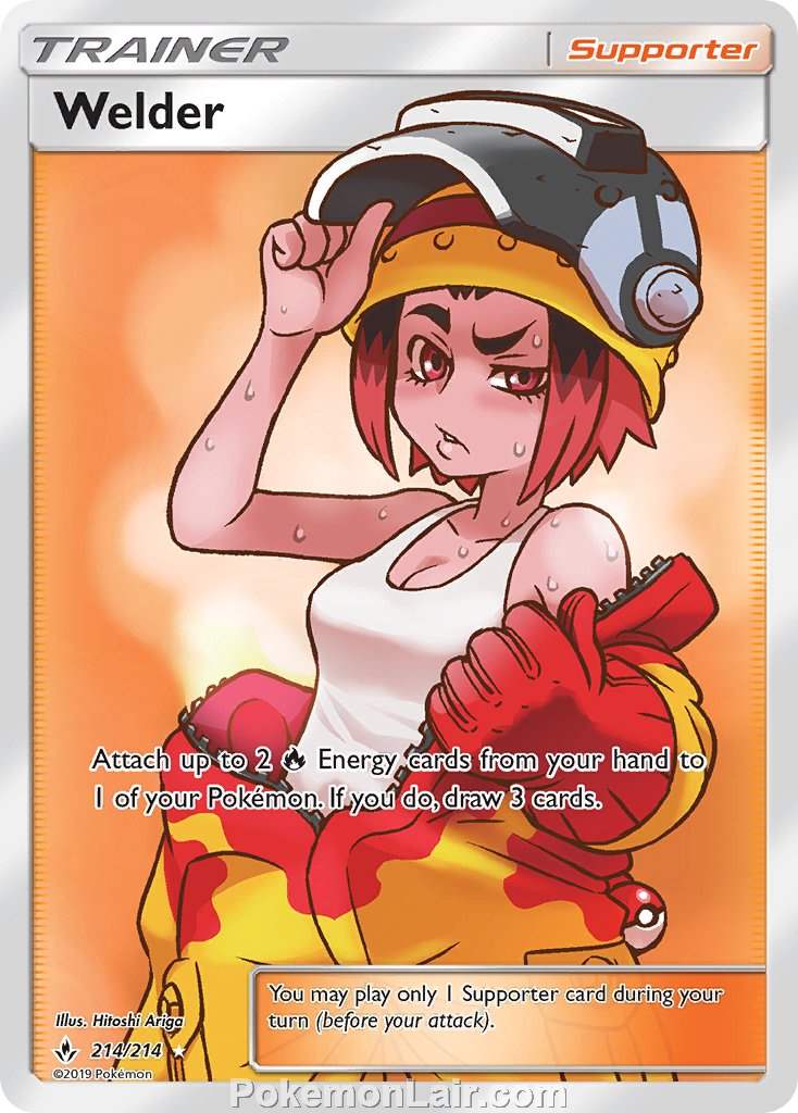 2019 Pokemon Trading Card Game Unbroken Bonds Price List – 214 Welder