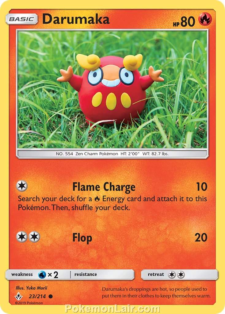 2019 Pokemon Trading Card Game Unbroken Bonds Price List – 23 Darumaka