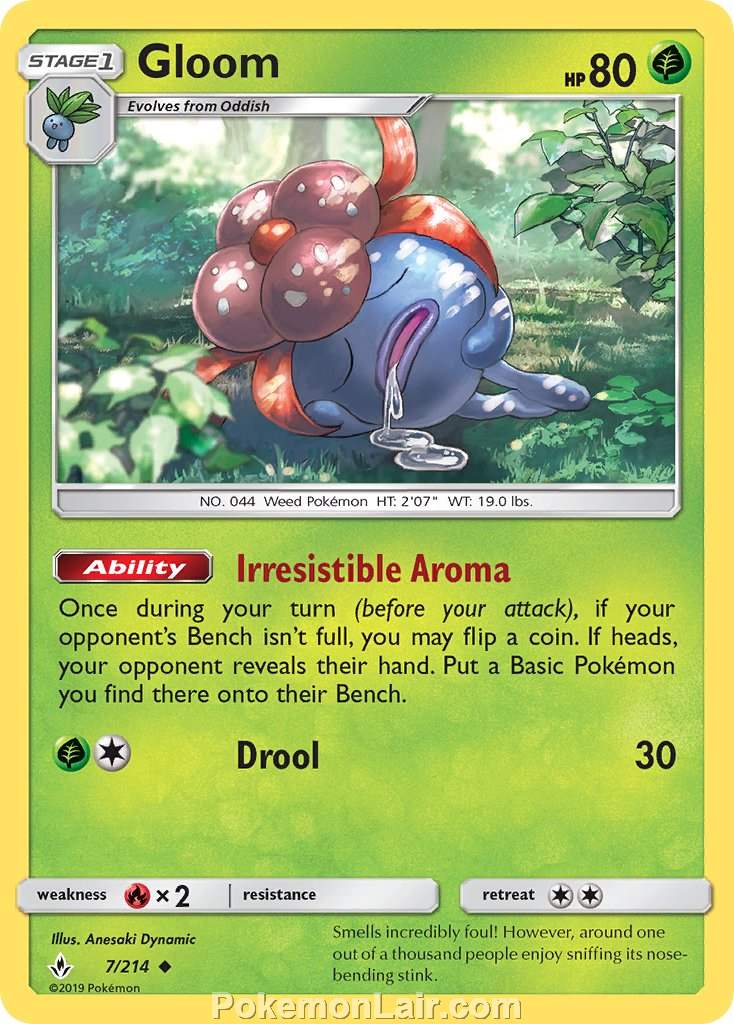 2019 Pokemon Trading Card Game Unbroken Bonds Price List – 7 Gloom