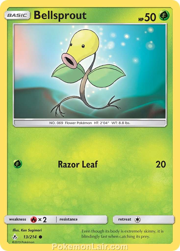 2019 Pokemon Trading Card Game Unbroken Bonds Set – 13 Bellsprout