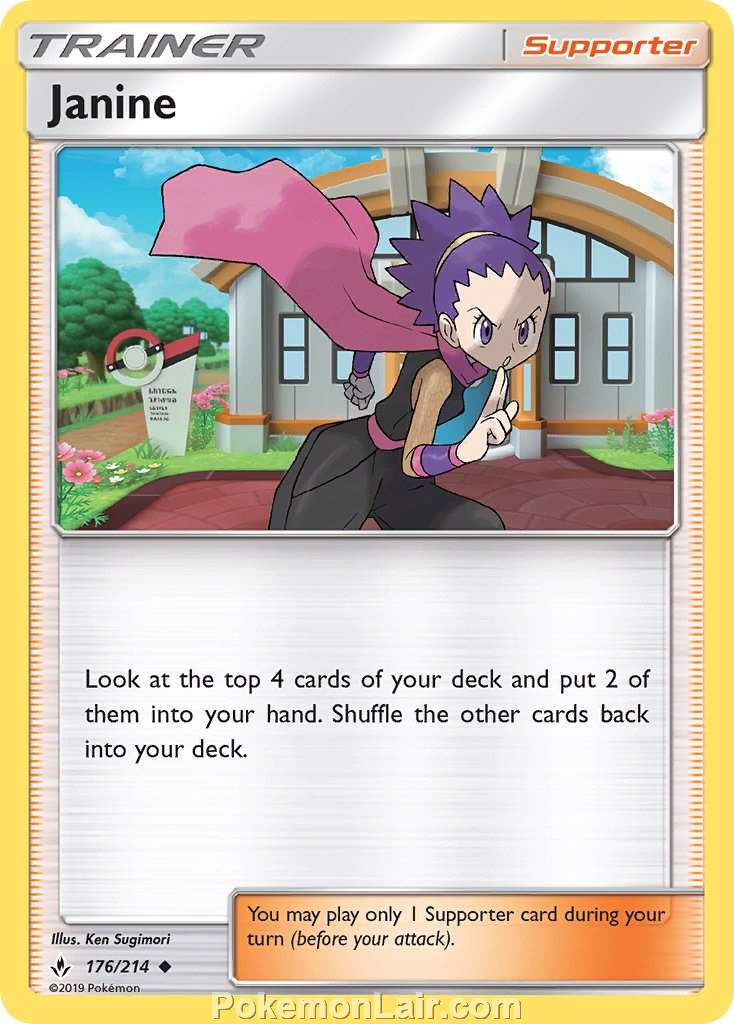 2019 Pokemon Trading Card Game Unbroken Bonds Set – 176 Janine