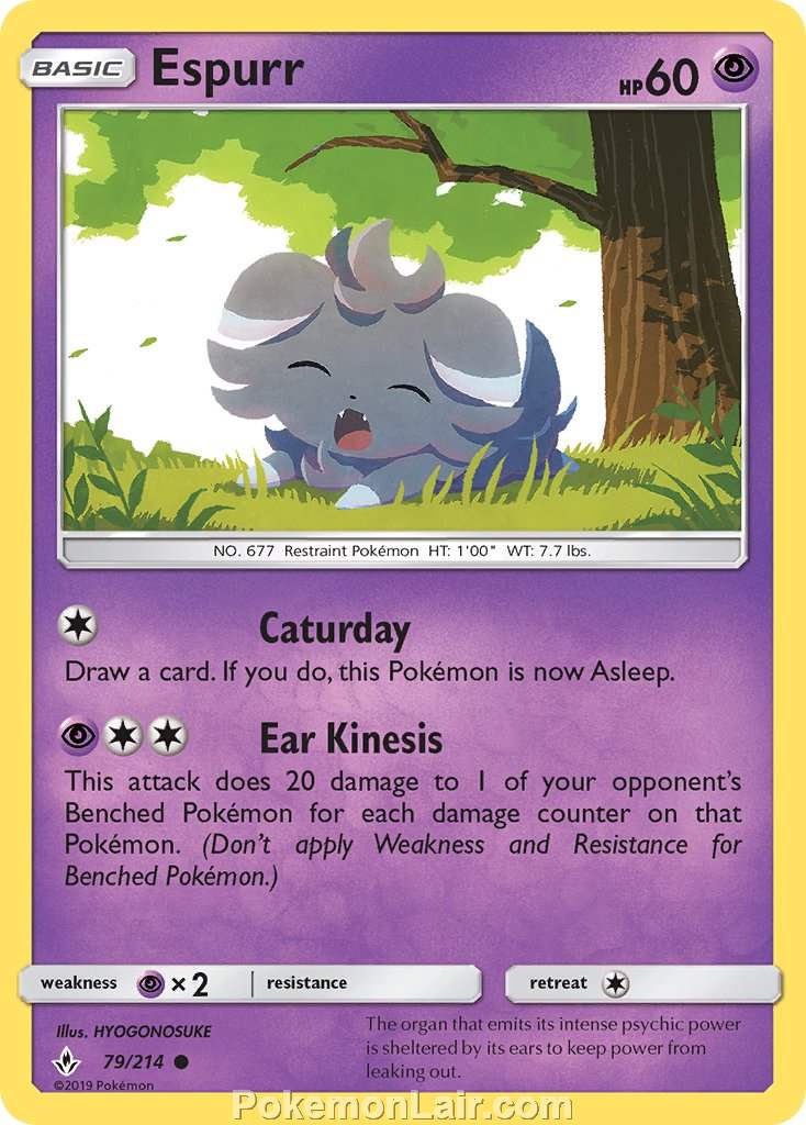 2019 Pokemon Trading Card Game Unbroken Bonds Set – 79 Espurr