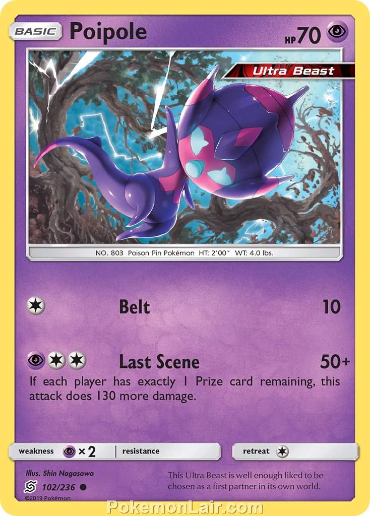 2019 Pokemon Trading Card Game Unified Minds Price List – 102 Poipole