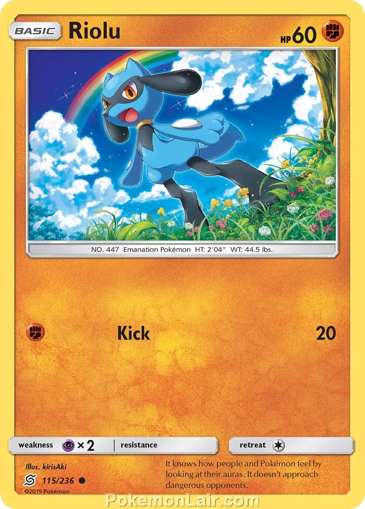 2019 Pokemon Trading Card Game Unified Minds Price List – 115 Riolu