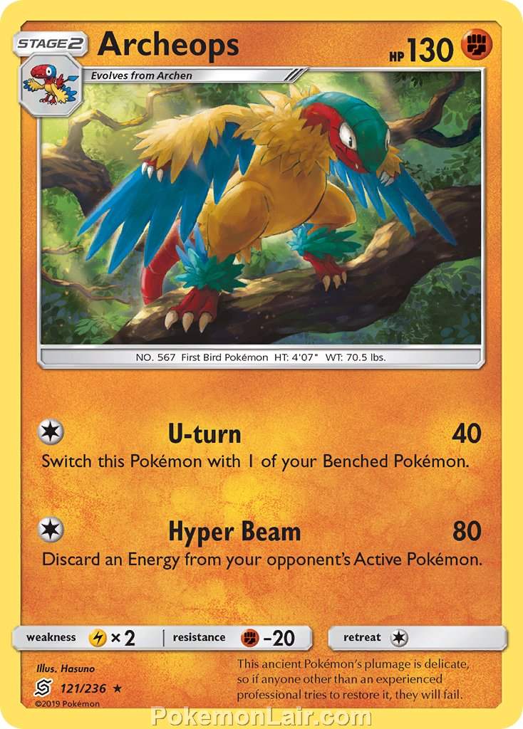 2019 Pokemon Trading Card Game Unified Minds Price List – 121 Archeops