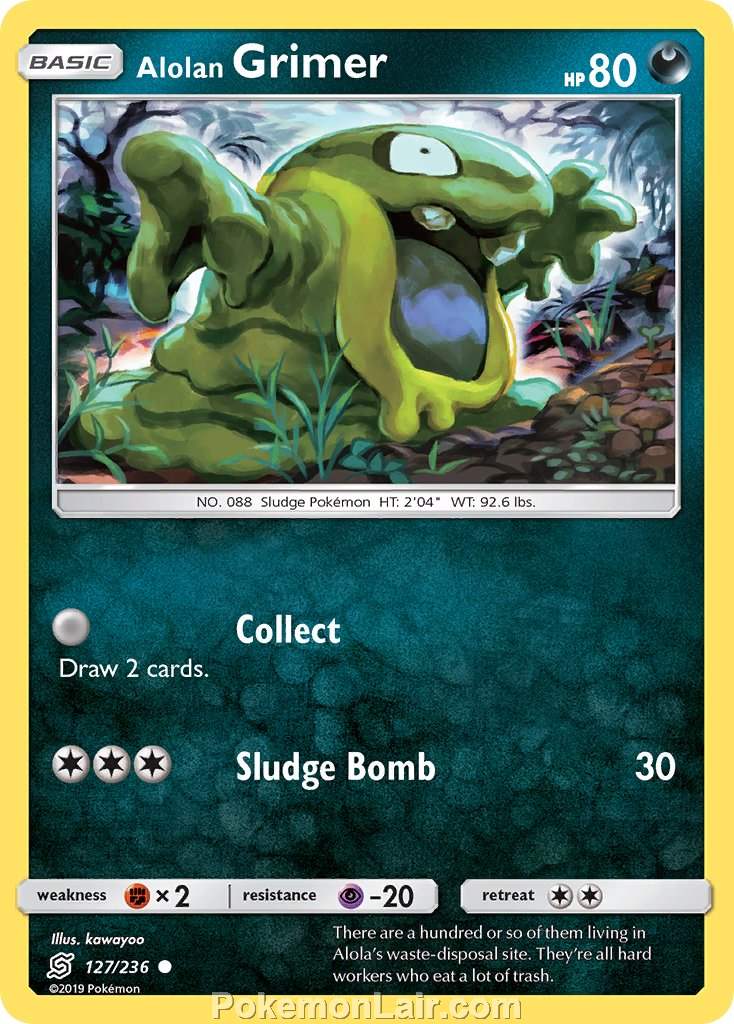 2019 Pokemon Trading Card Game Unified Minds Price List – 127 Alolan Grimer