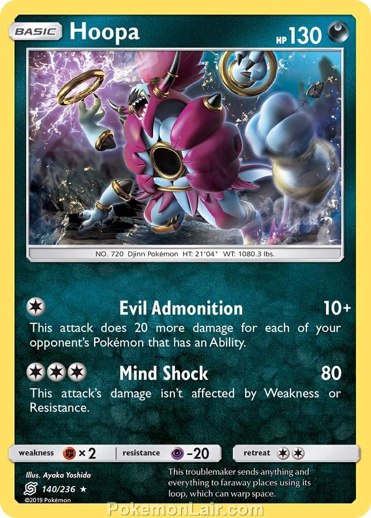 2019 Pokemon Trading Card Game Unified Minds Price List – 140 Hoopa