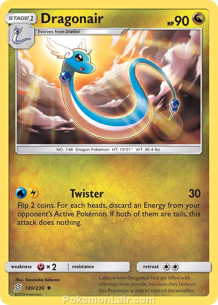 2019 Pokemon Trading Card Game Unified Minds Price List – 149 Dragonair