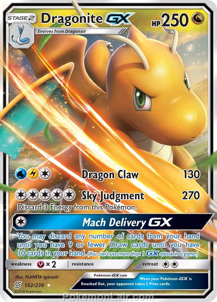2019 Pokemon Trading Card Game Unified Minds Price List – 152 Dragonite GX
