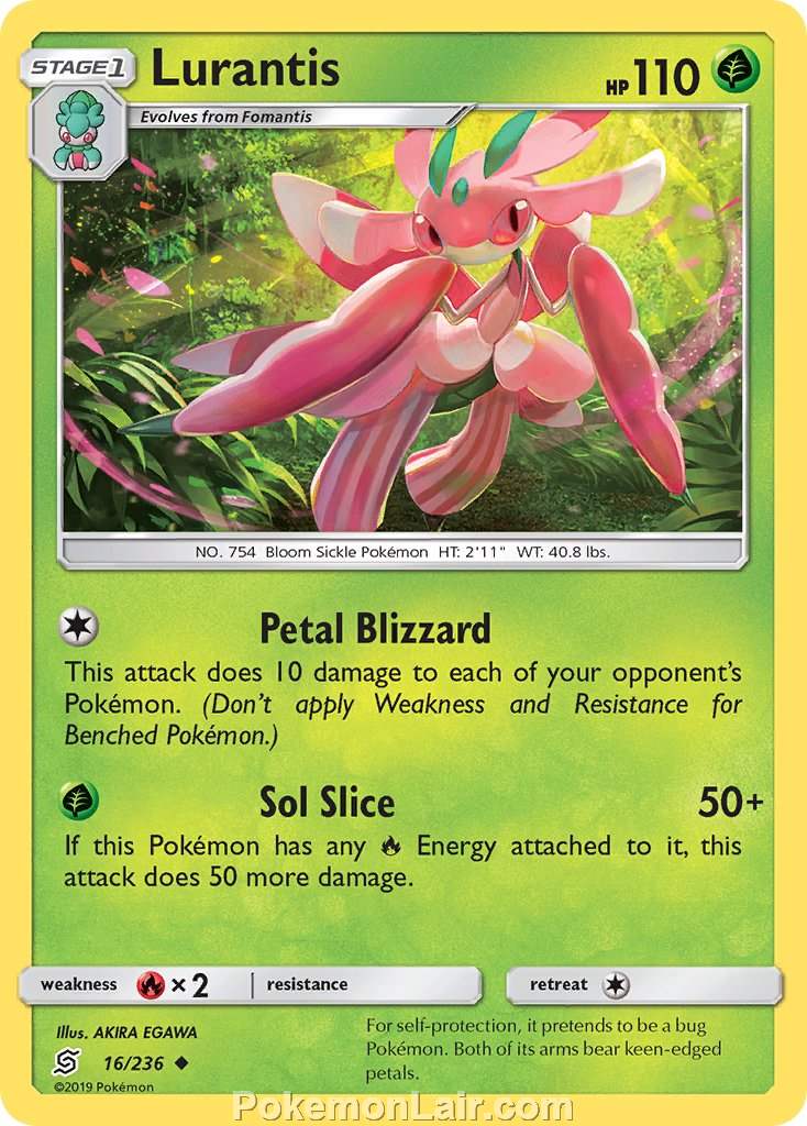 2019 Pokemon Trading Card Game Unified Minds Price List – 16 Lurantis
