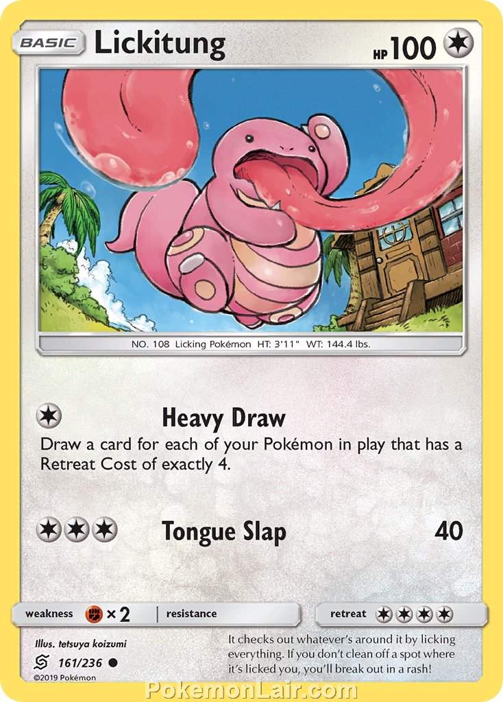 2019 Pokemon Trading Card Game Unified Minds Price List – 161 Lickitung