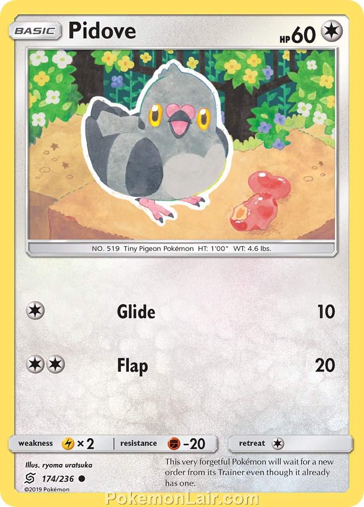 2019 Pokemon Trading Card Game Unified Minds Price List – 174 Pidove
