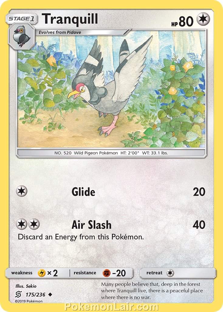 2019 Pokemon Trading Card Game Unified Minds Price List – 175 Tranquill