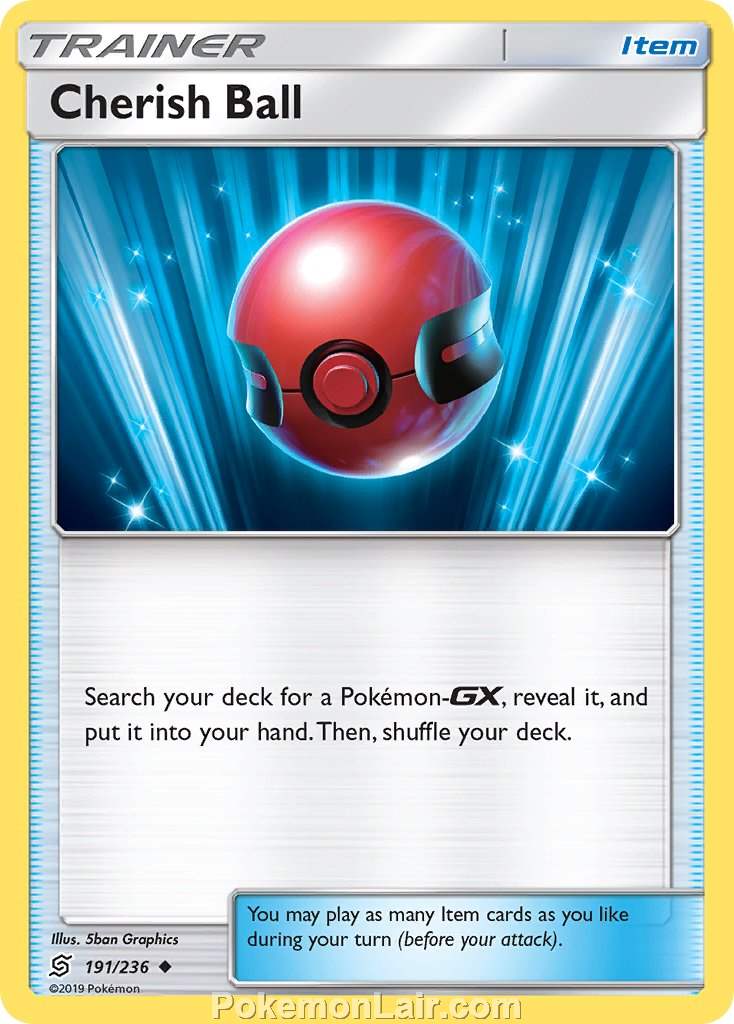 2019 Pokemon Trading Card Game Unified Minds Price List – 191 Cherish Ball