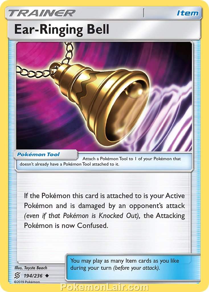 2019 Pokemon Trading Card Game Unified Minds Price List – 194 Ear Ringing Bell