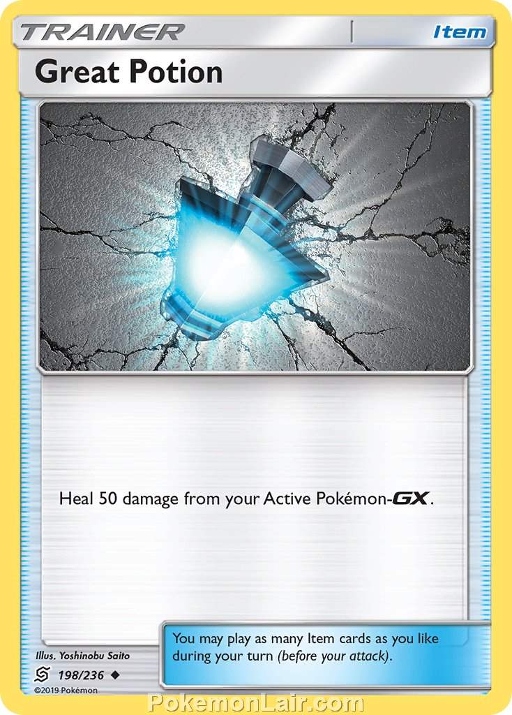 2019 Pokemon Trading Card Game Unified Minds Price List – 198 Great Potion