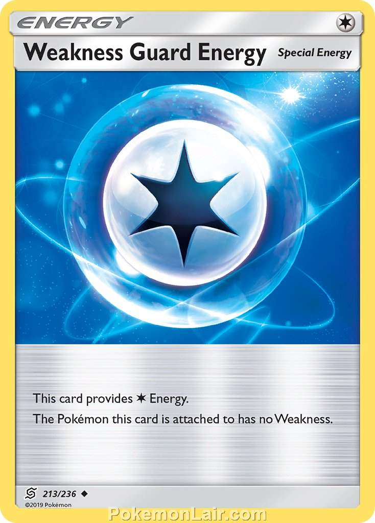 2019 Pokemon Trading Card Game Unified Minds Price List – 213 Weakness Guard Energy