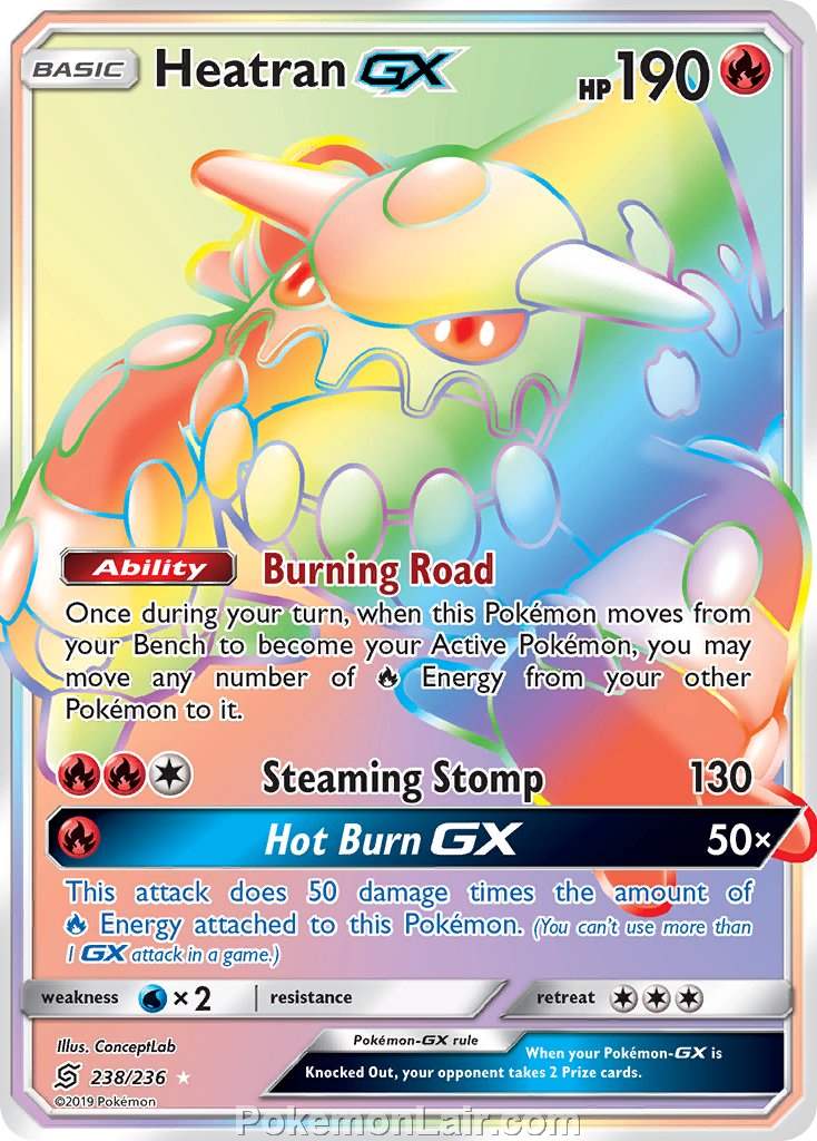 2019 Pokemon Trading Card Game Unified Minds Price List – 238 Heatran GX