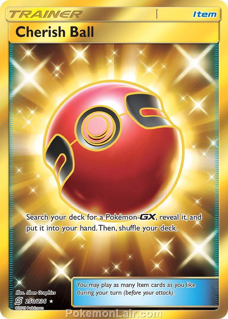 2019 Pokemon Trading Card Game Unified Minds Price List – 250 Cherish Ball