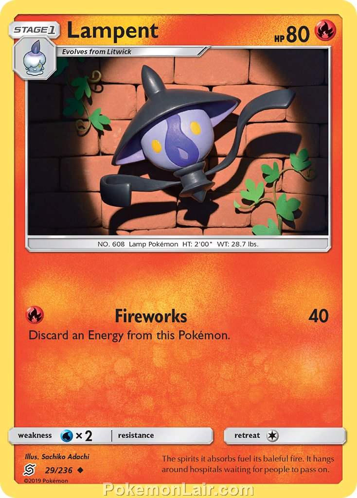 2019 Pokemon Trading Card Game Unified Minds Price List – 29 Lampent