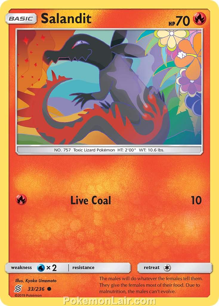 2019 Pokemon Trading Card Game Unified Minds Price List – 33 Salandit