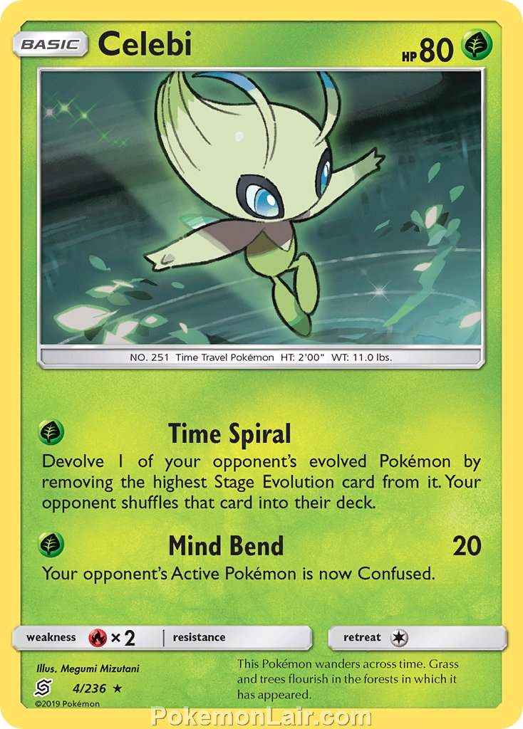 2019 Pokemon Trading Card Game Unified Minds Price List – 4 Celebi