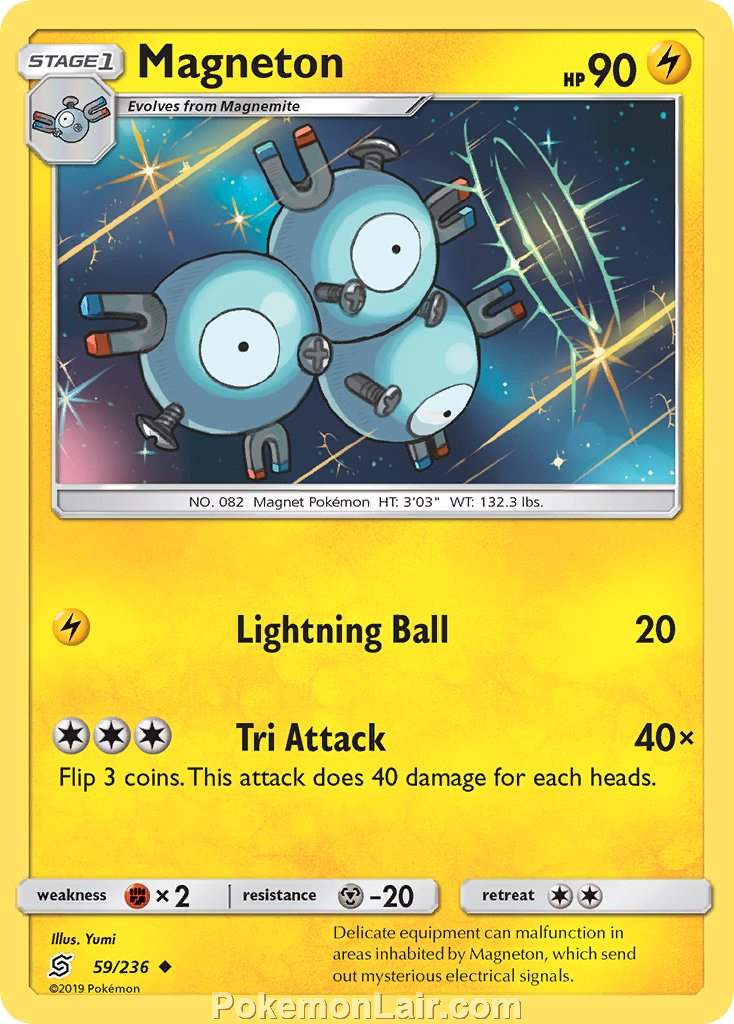 2019 Pokemon Trading Card Game Unified Minds Price List – 59 Magneton