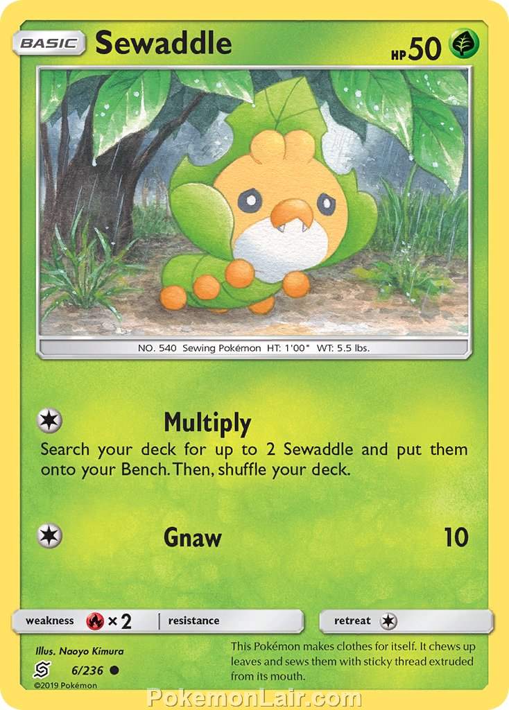 2019 Pokemon Trading Card Game Unified Minds Price List – 6 Sewaddle