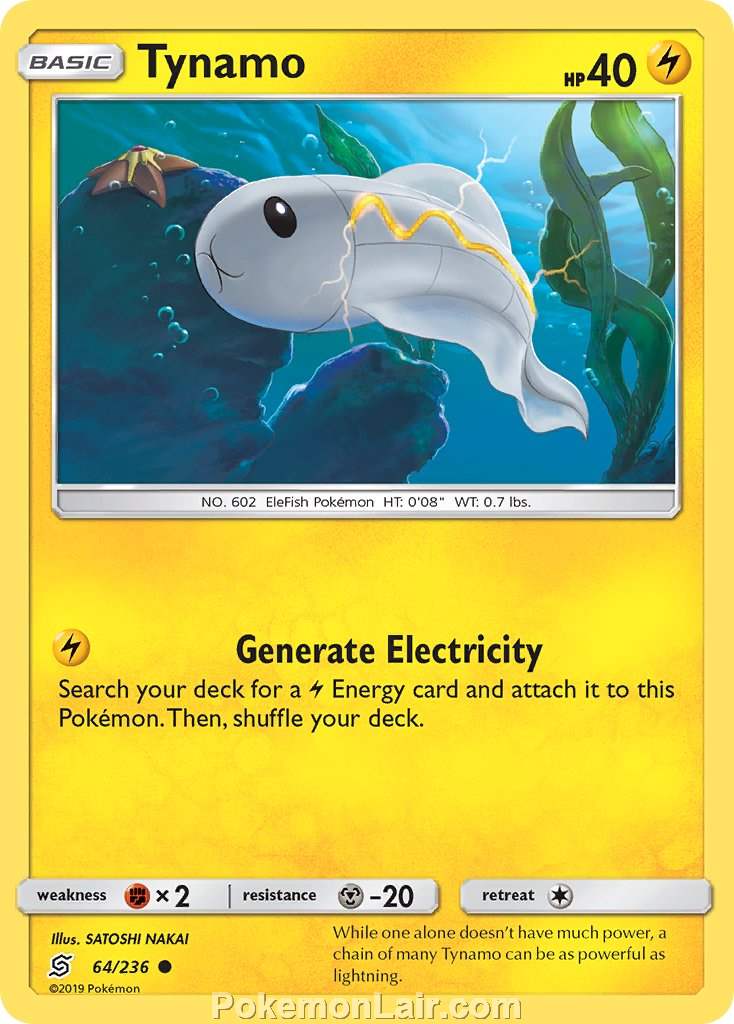 2019 Pokemon Trading Card Game Unified Minds Price List – 64 Tynamo