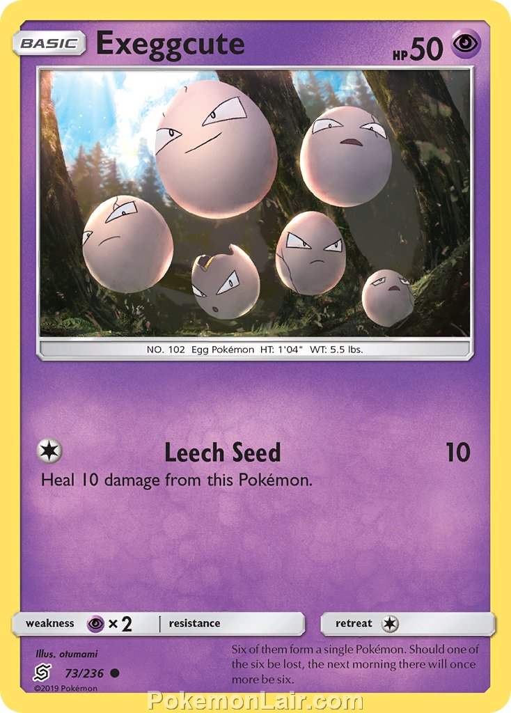 2019 Pokemon Trading Card Game Unified Minds Price List – 73 Exeggcute